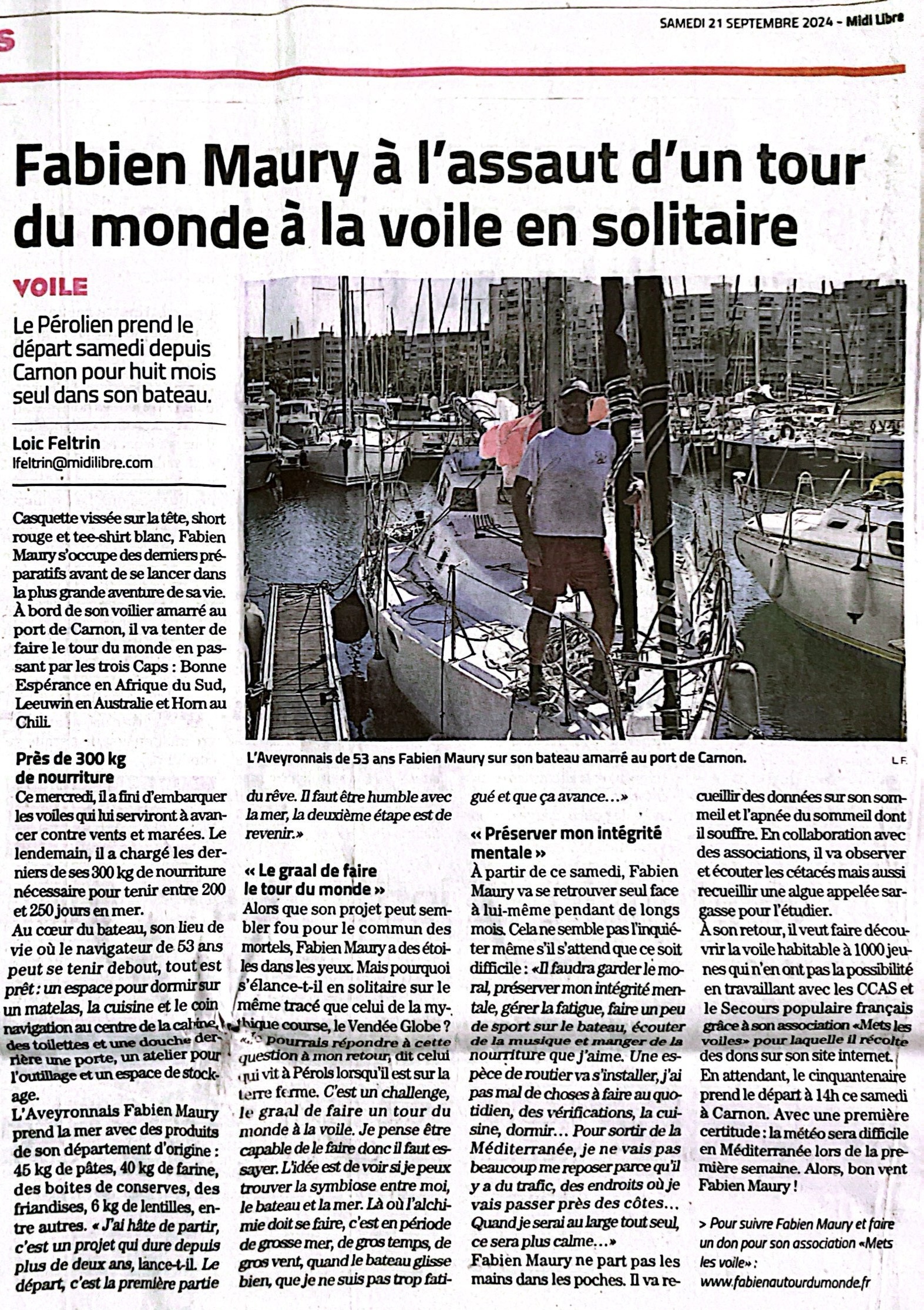 Une du jounral midilibre